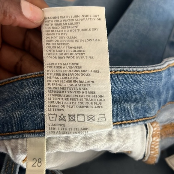 L’AGENCE Margot Skinny High Rise Seafoam Blue Jeans Size 28 - Picture 9 of 11